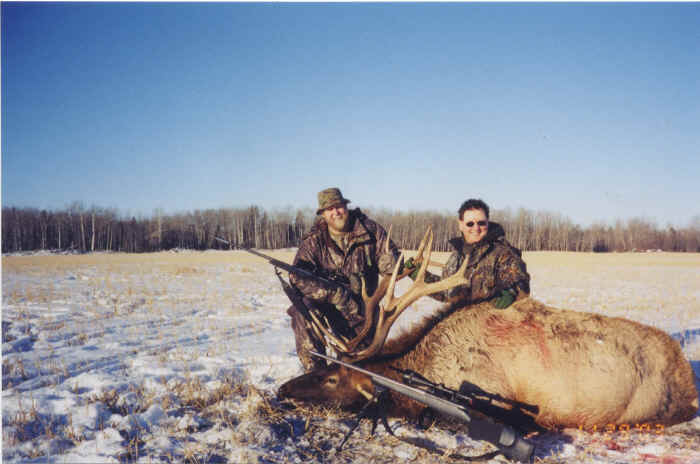 Whitey and Mike with a monster bull elk