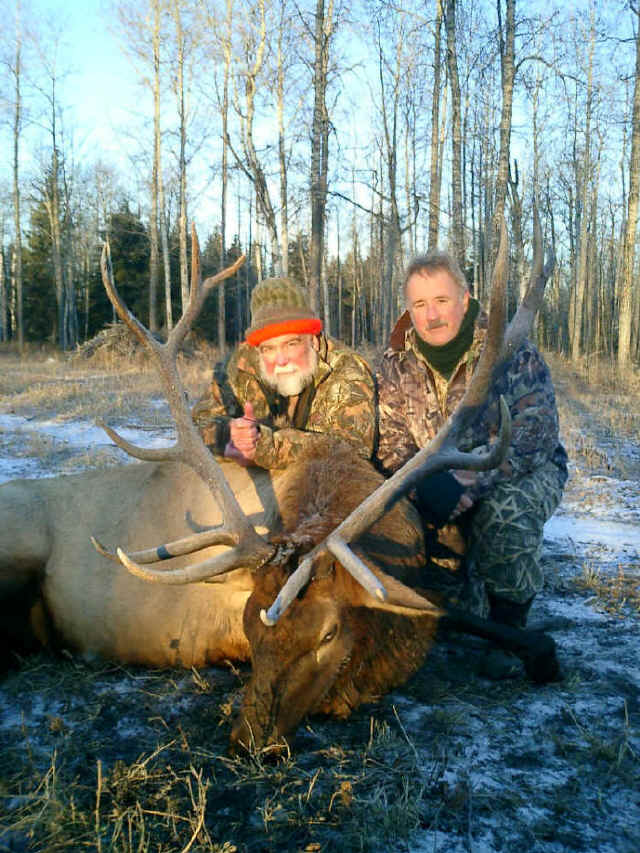 James and Ron with a monster bull elk