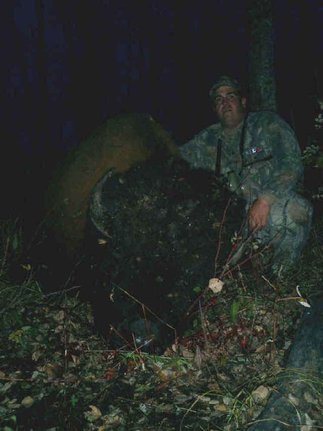 Jeorge Elagarza from Mexico with trophy bison at Echo Lake Hunts in Saskatchewan
