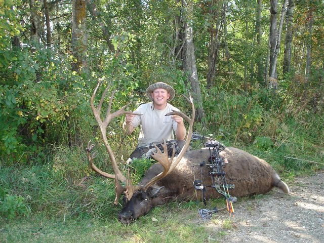 Jed Christensen from Utah with trophy elk at Echo Lake Hunts in Saskatchewan