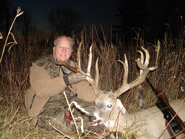 James Masten from Texas with trophy deer at Echo Lake Hunts in Saskatchewan