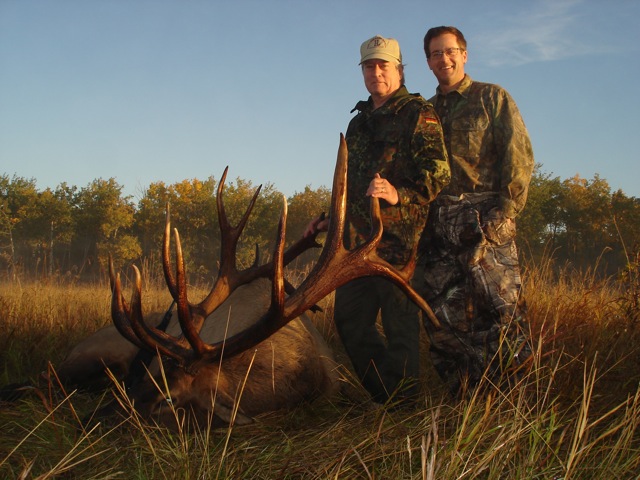 Mike and Michael elk hunting in Saskatchewan Canada