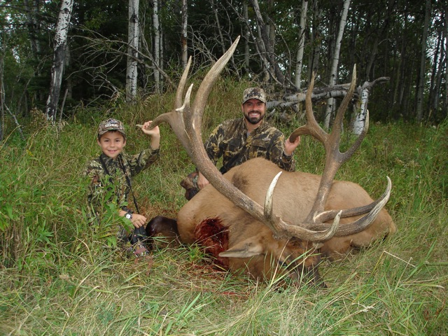Alfredo Jr and Sr elk hunting in Saskatchewan Canada