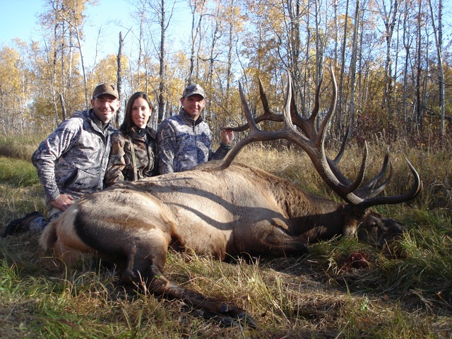 James, Annie and Richard after elk hunting in Saskatchewan Canada