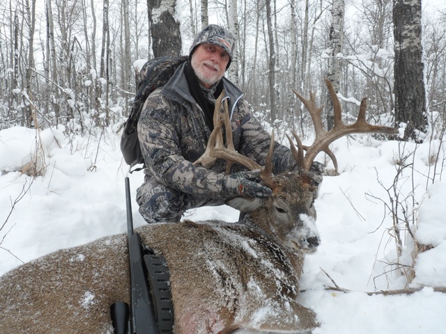 Randy Stanford from Texas with trophy deer at Echo Lake Hunts in Saskatchewan