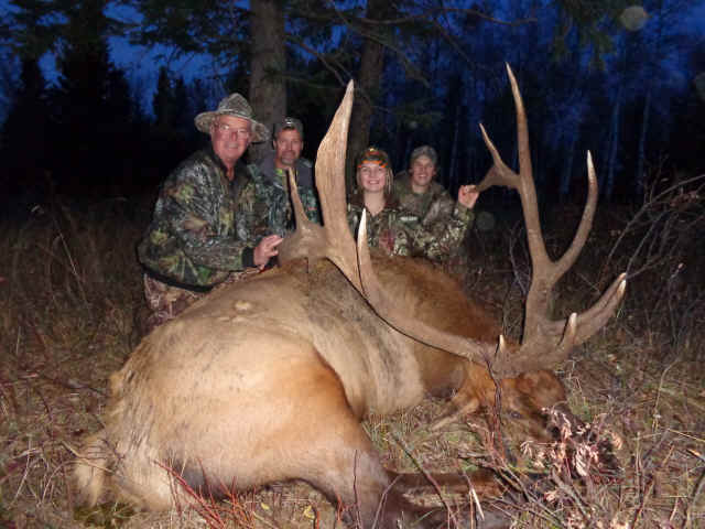 The Challinor Group after hunting elk in Saskatchewan Canada