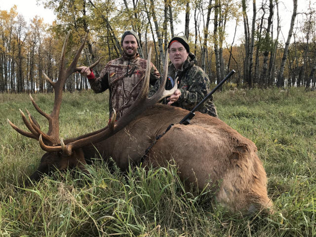 Ryan and Bill after hunting elk in Saskatchewan Canada