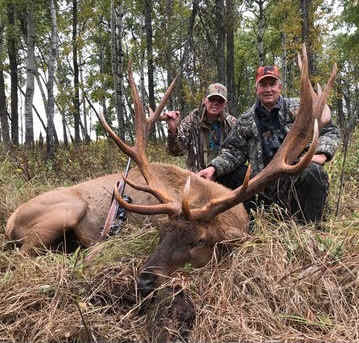 Bill and Jim after hunting elk in Saskatchewan Canada