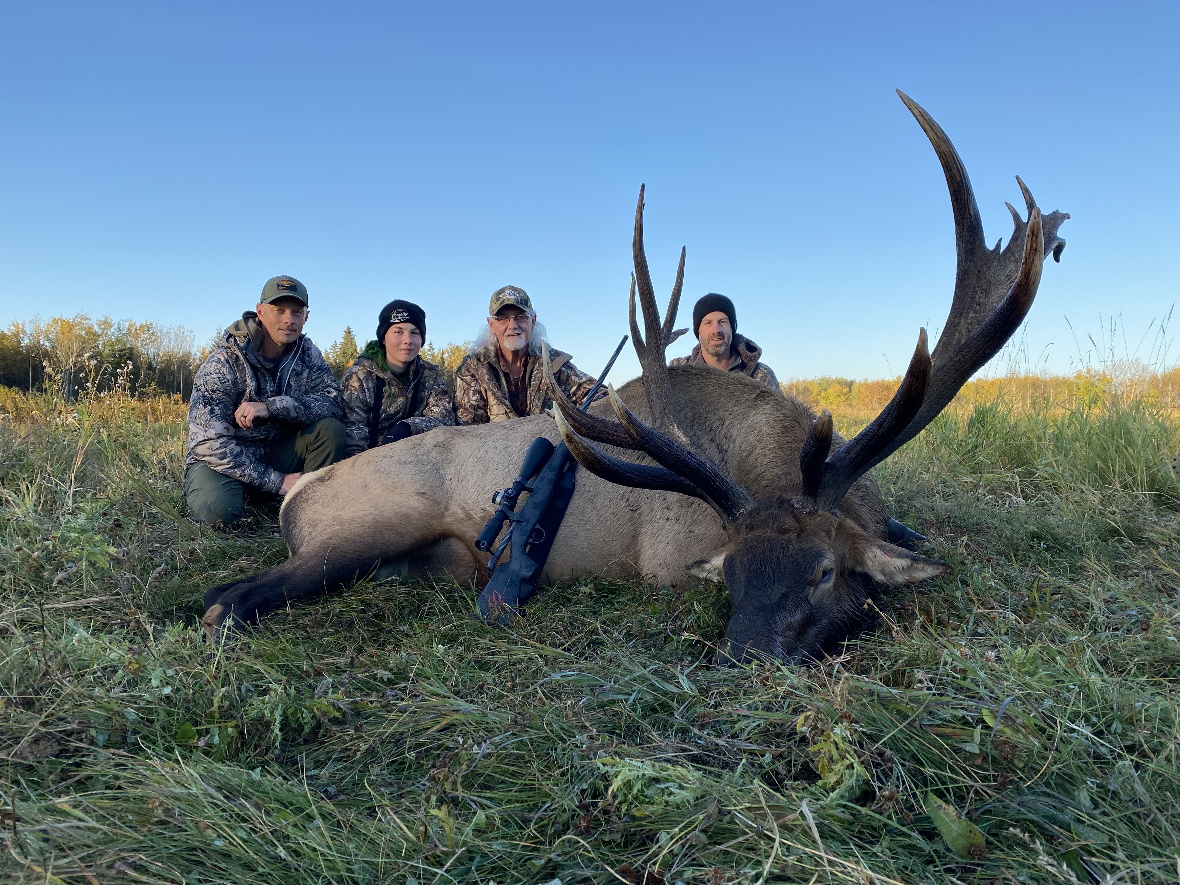 Jody, Meric, Mel and Tas after hunting elk in Saskatchewan Canada