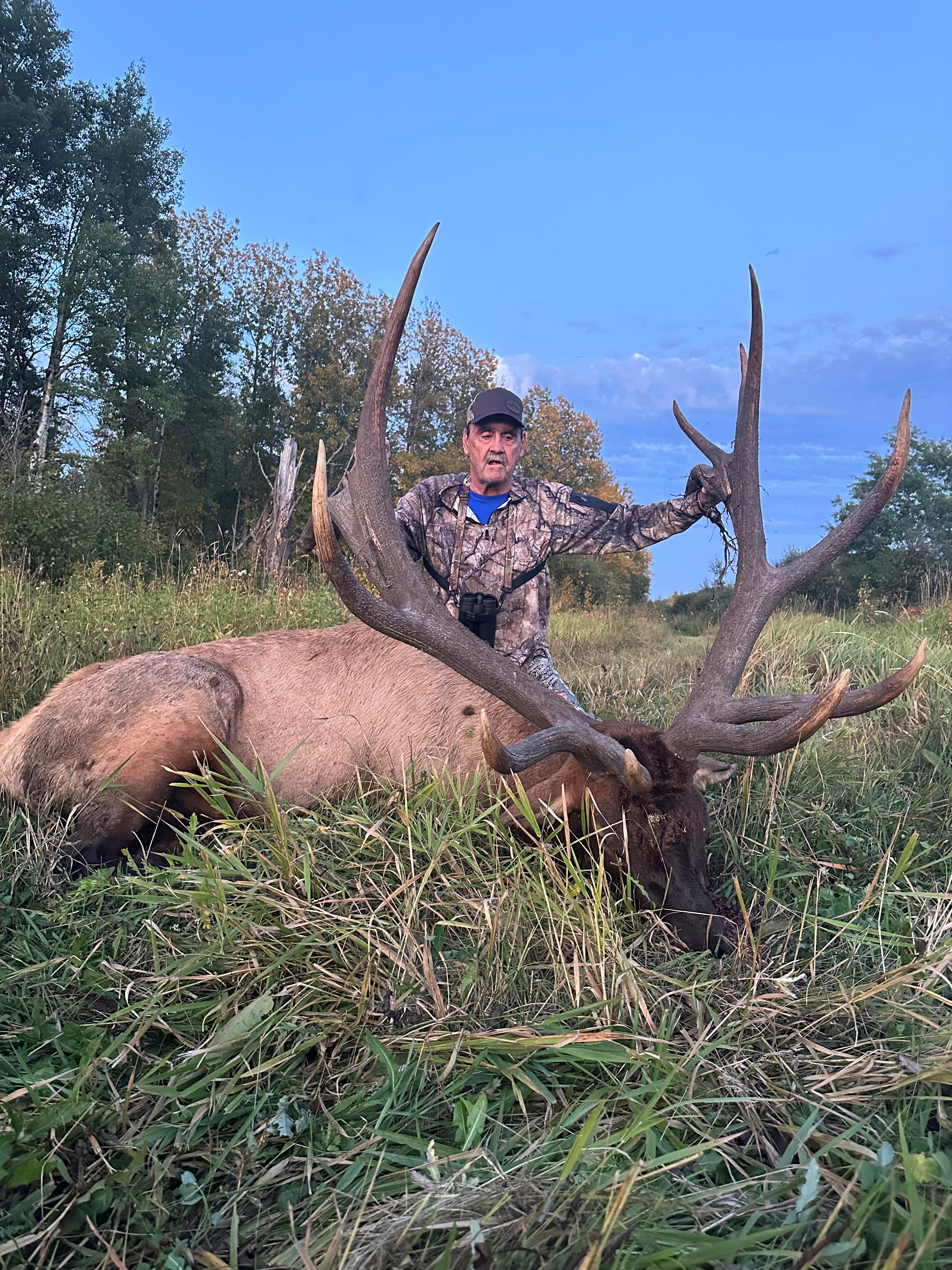 Rankin Smith from Georgia with trophy bull elk at Echo Lake Hunts