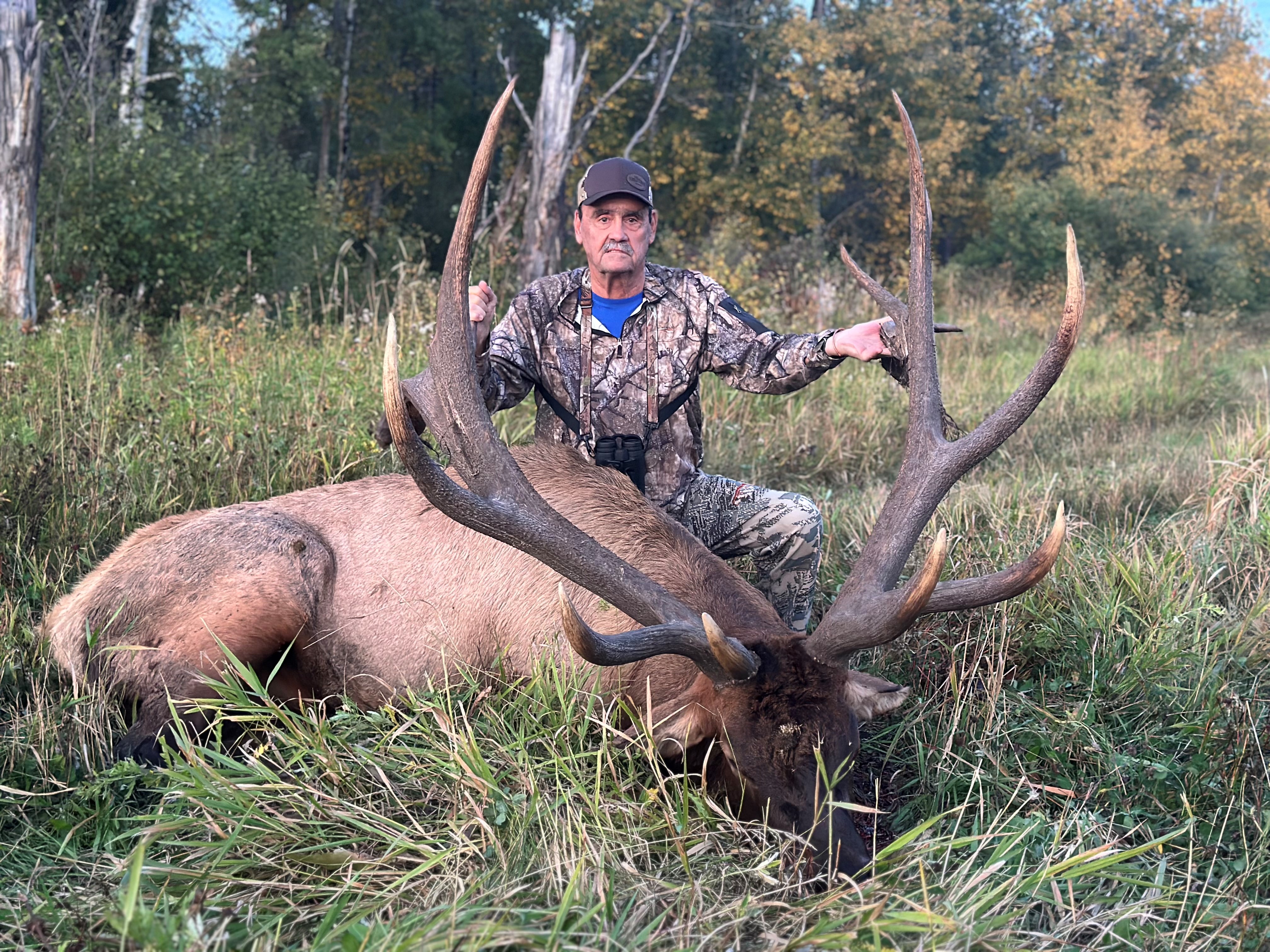 Rankin Smith from Georgia with trophy bull elk at Echo Lake Hunts